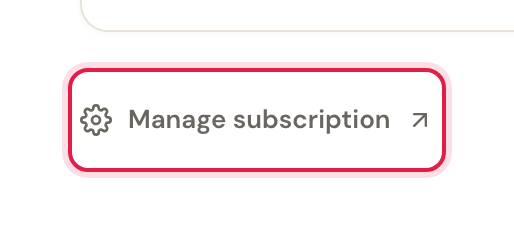 The Manage subscription link at the bottom of the page.