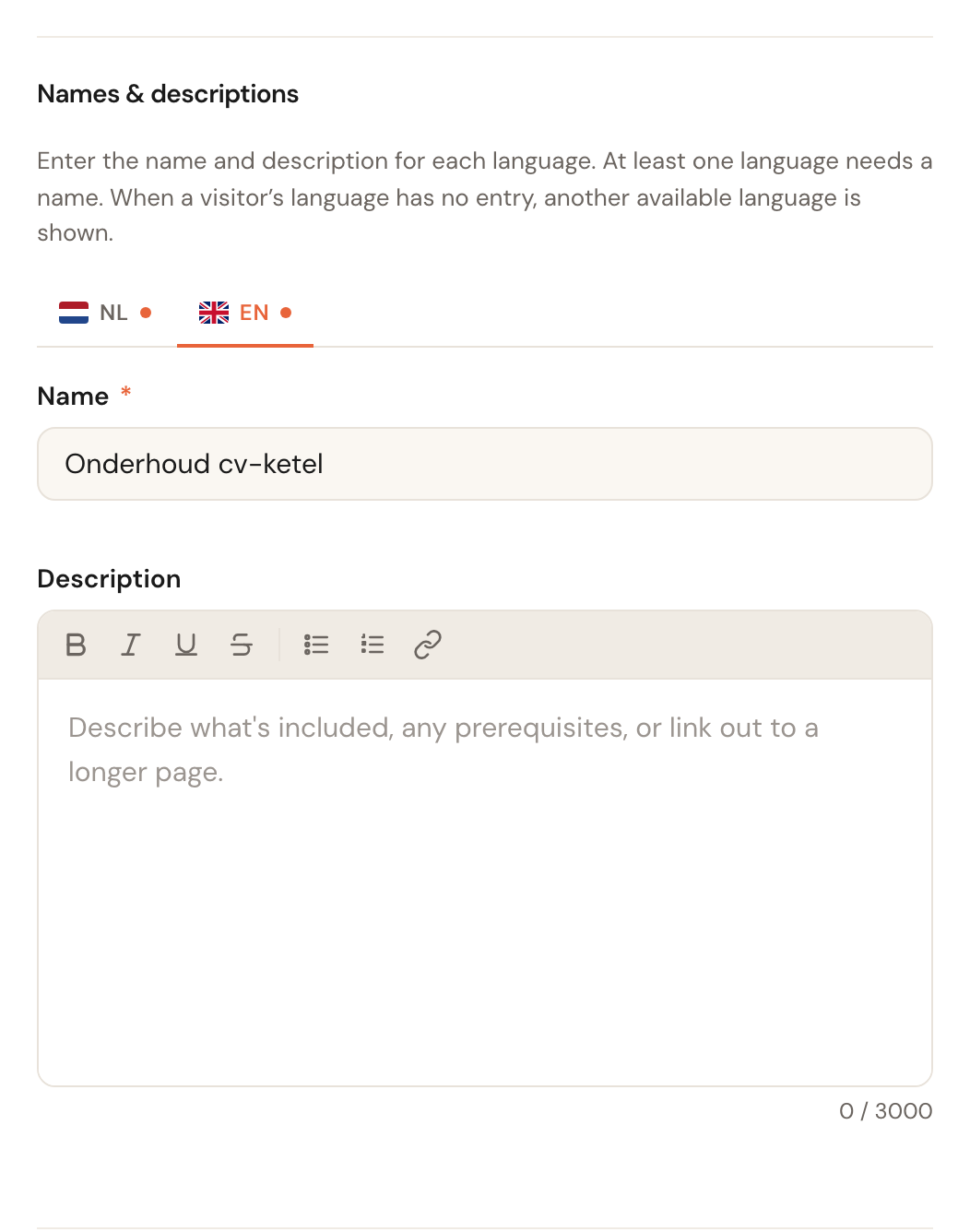 The same block on the second language tab.