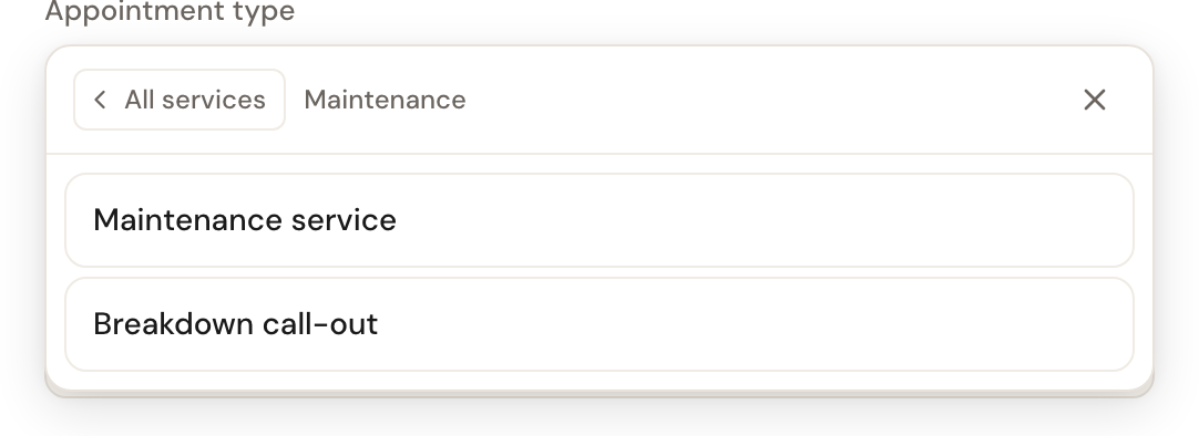 And finally the service itself.