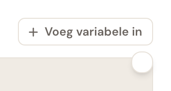 Het geopende menu Voeg variabele in met een lijst variabelen.