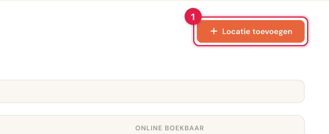 De knop Locatie toevoegen rechtsboven op de pagina.